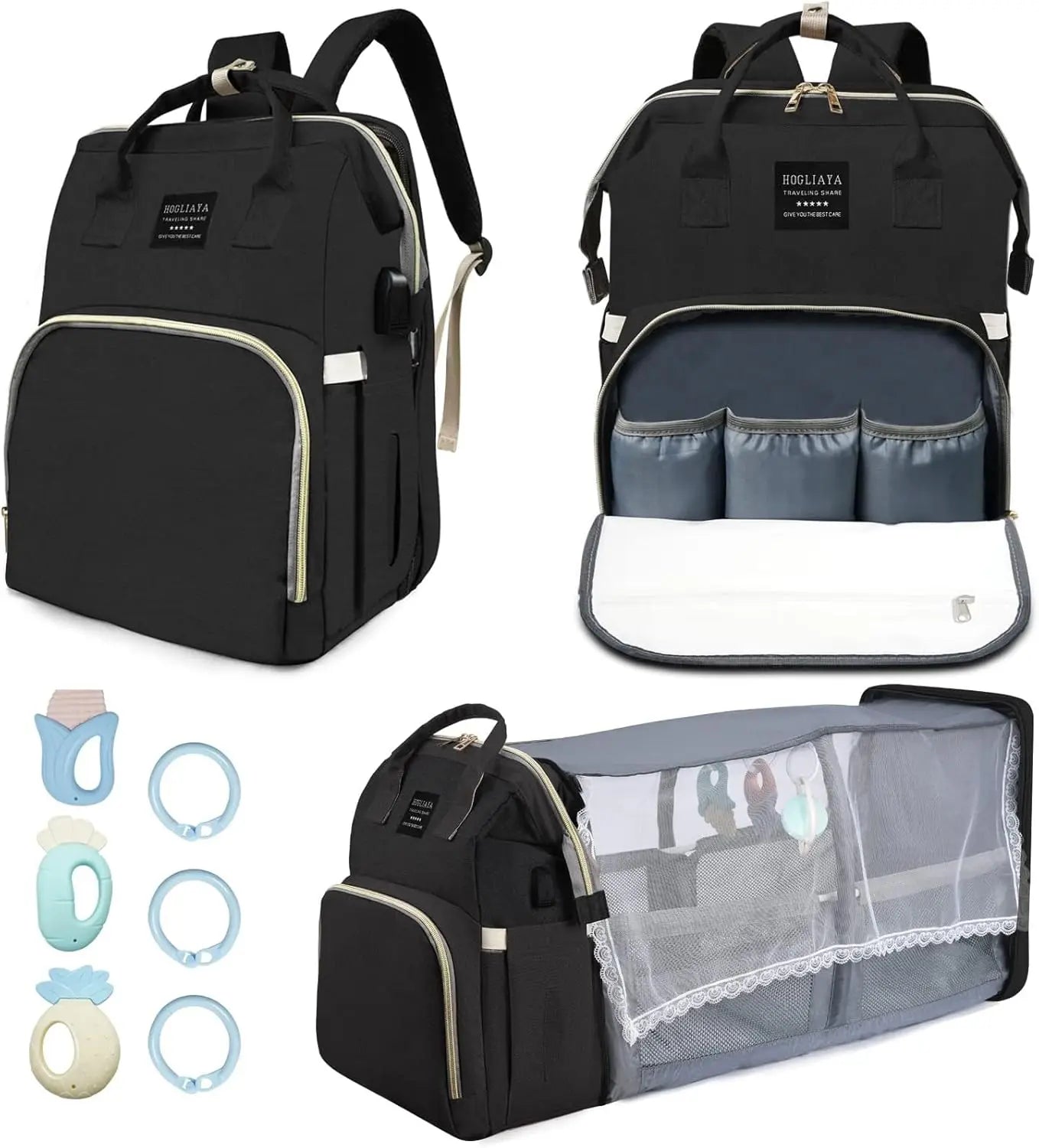 Diaper Bag With Changing Station Backpack Large Capacity