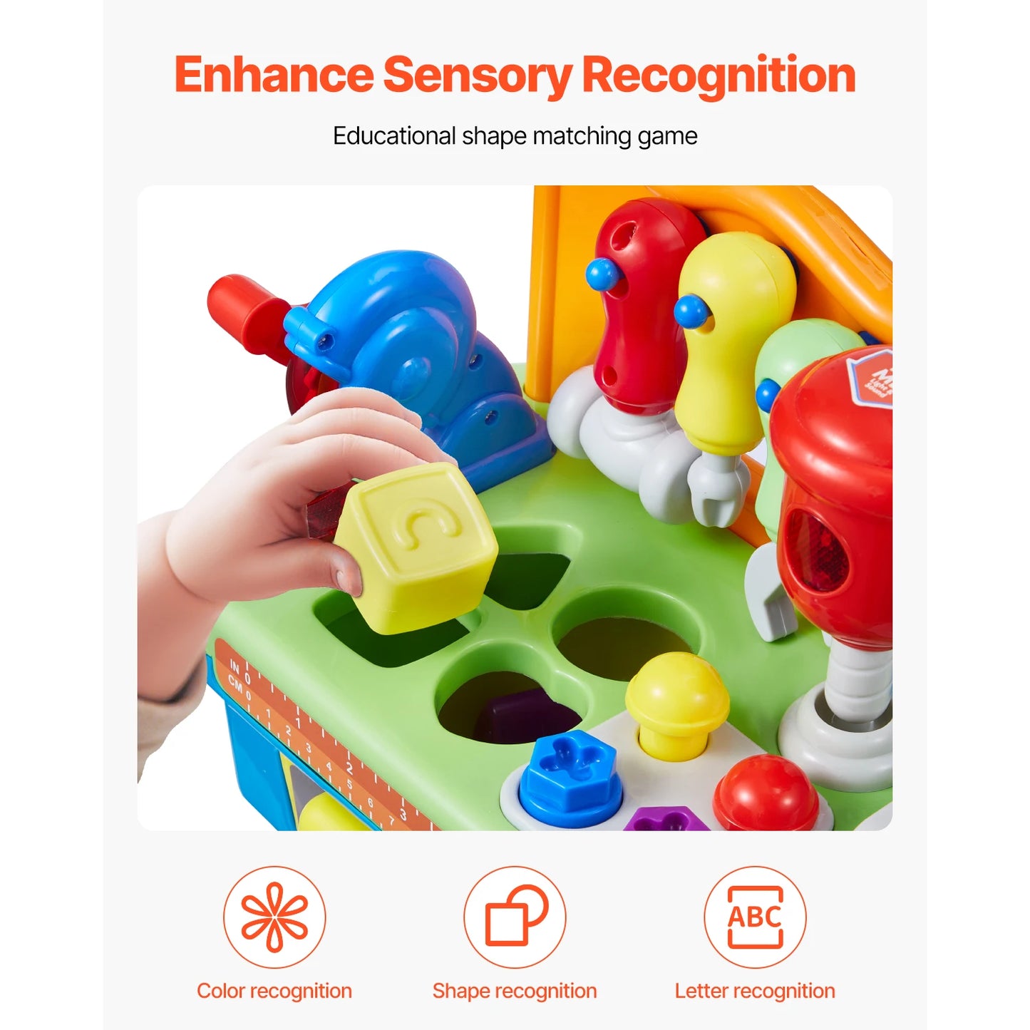 VEVOR Kids Musical Workbench Toy With Lights And Sounds