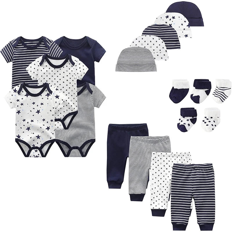 Unisex Baby Boy Girl Layette Sets Bodysuits Pants Accessories 19 Pack Comfort Infant Outfit Newborn Essentials