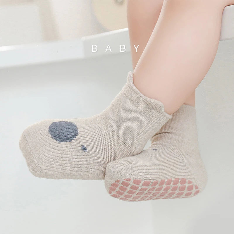 5 Pairs Infant Anti Slip Socks Newborn Unisex Cartoon Floor