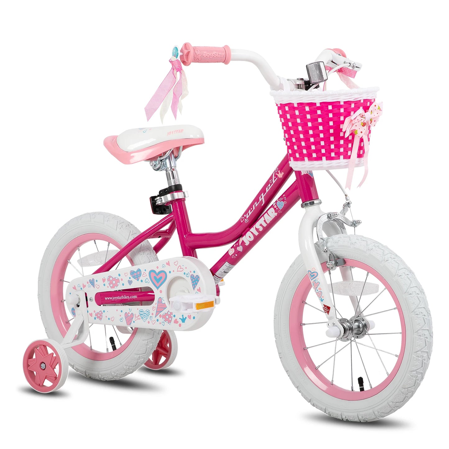 US Girls Bike With Basket And Training Wheels 12 Inch