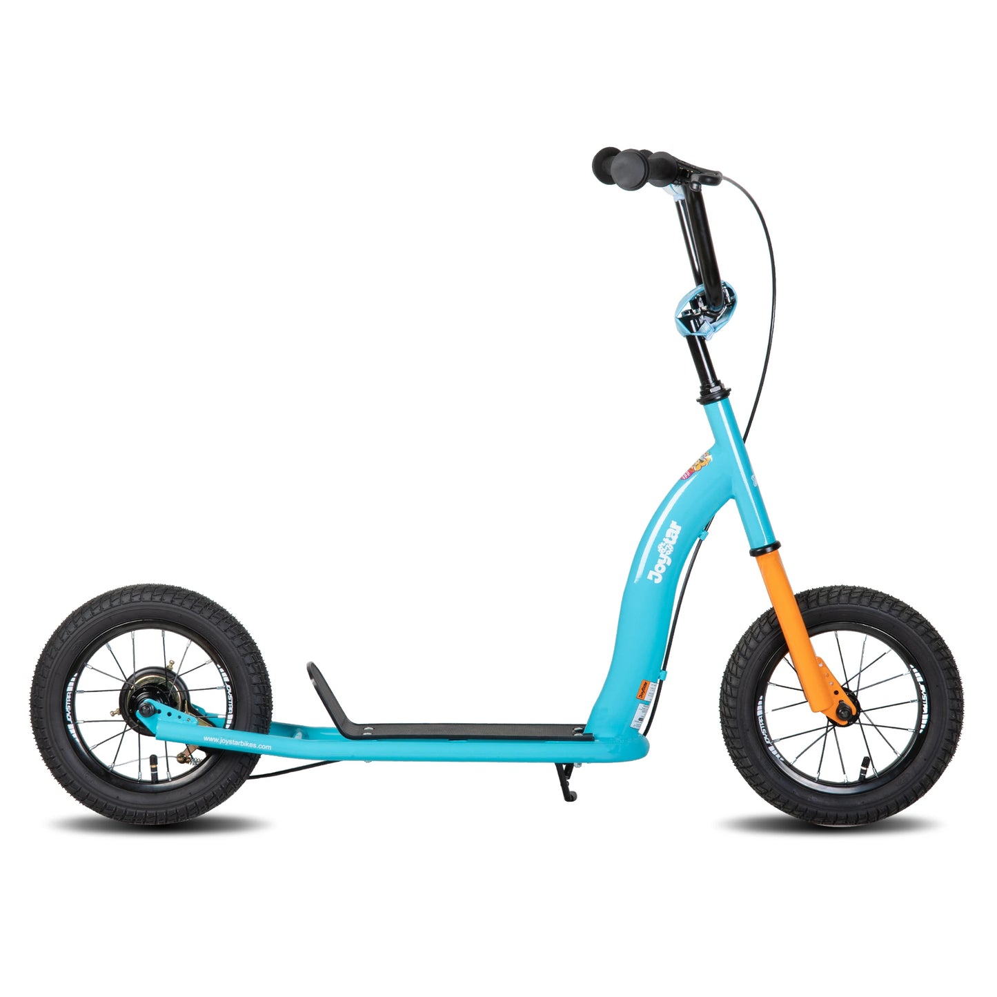 JOYSTAR Kick Scooter for Kids Lightweight Adjustable Handlebar 12 Inch Inflatable Wheels Rear Drum Brakes