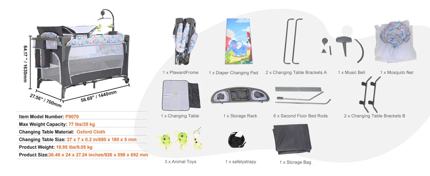 SucceBuy Baby Bassinet Bedside Sleeper With Storage Basket