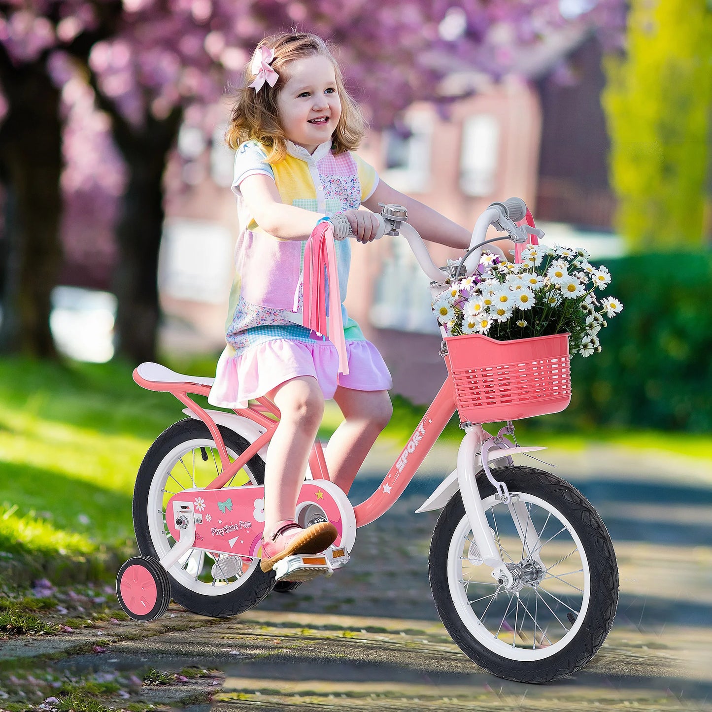 12 Inch Kids Bike for Ages 2 to 5 Years Old Boys and Girls with Training Wheels Children Bicycle for Kids and Toddlers