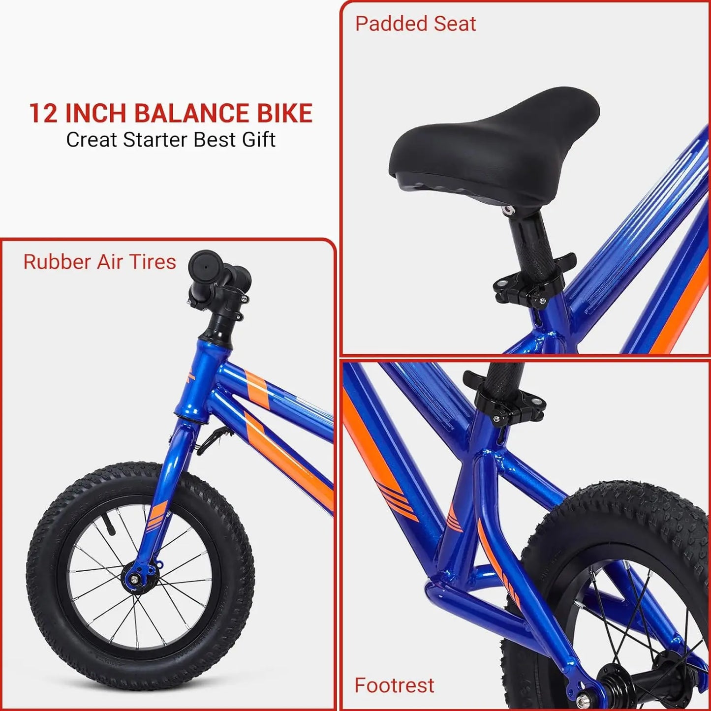 No Pedal Balance Bike For Kids With Adjustable Seat