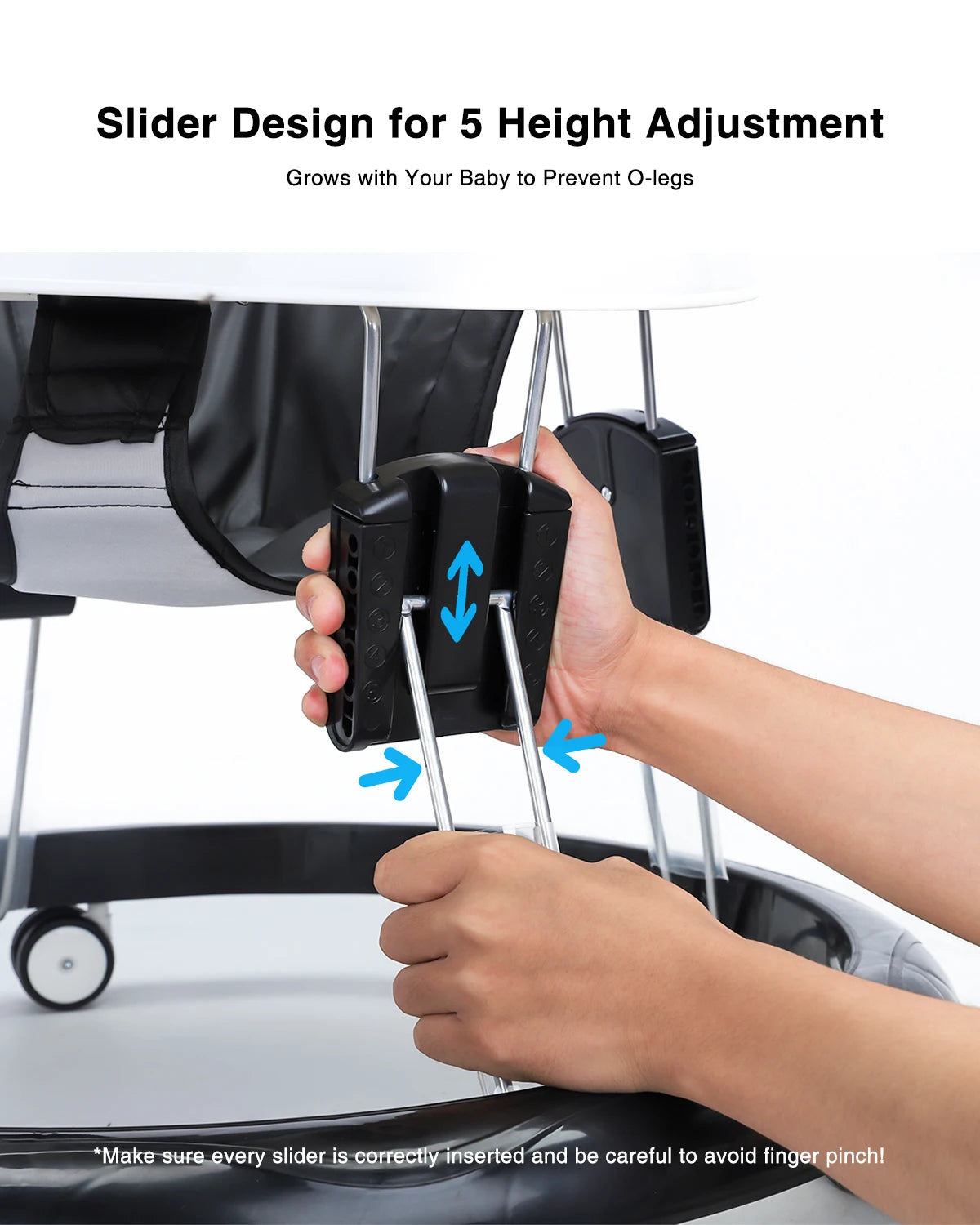 Ubravoo Baby Walker Round Adjustable With Universal Wheels