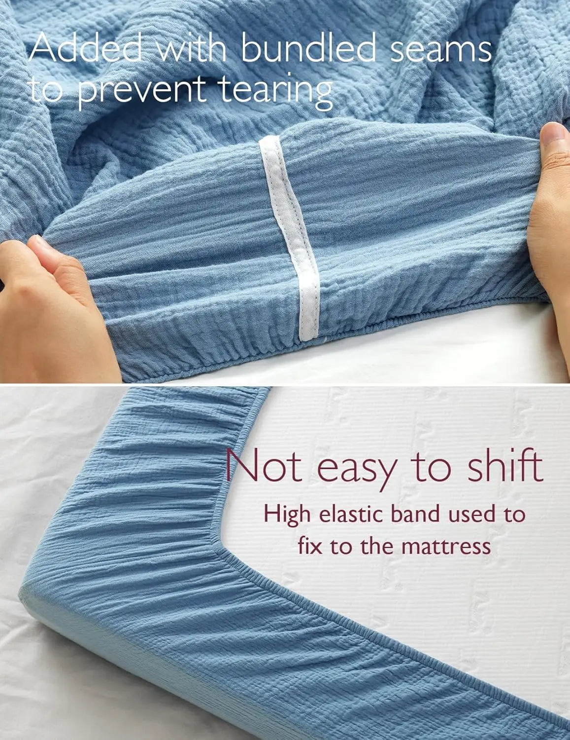 Muslin Fitted Mini Crib Sheets 38x26 Inches 2 Pack Premium