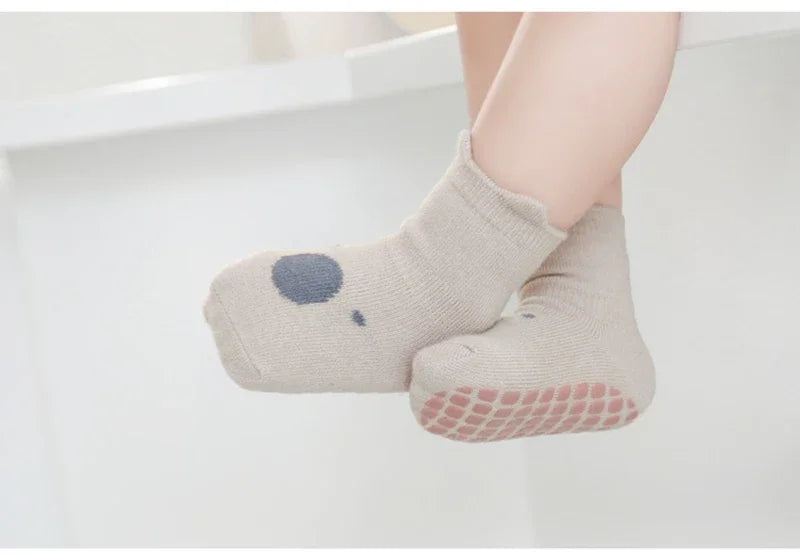 5 Pairs Infant Anti Slip Socks Newborn Unisex Cartoon Floor