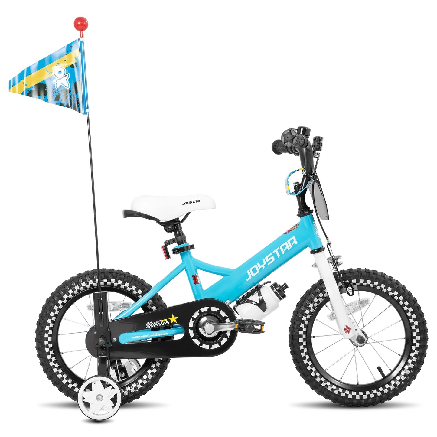 Joystar Kids Bike for Ages 2 to 7 Years 12 14 16 Inch Girls Bike with Doll Seat and Streamers Boys Bike with Flag and Plate