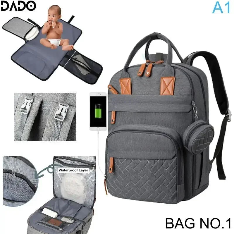 Diaper Backpack Mommy Waterproof Travel Tote Stroller Straps