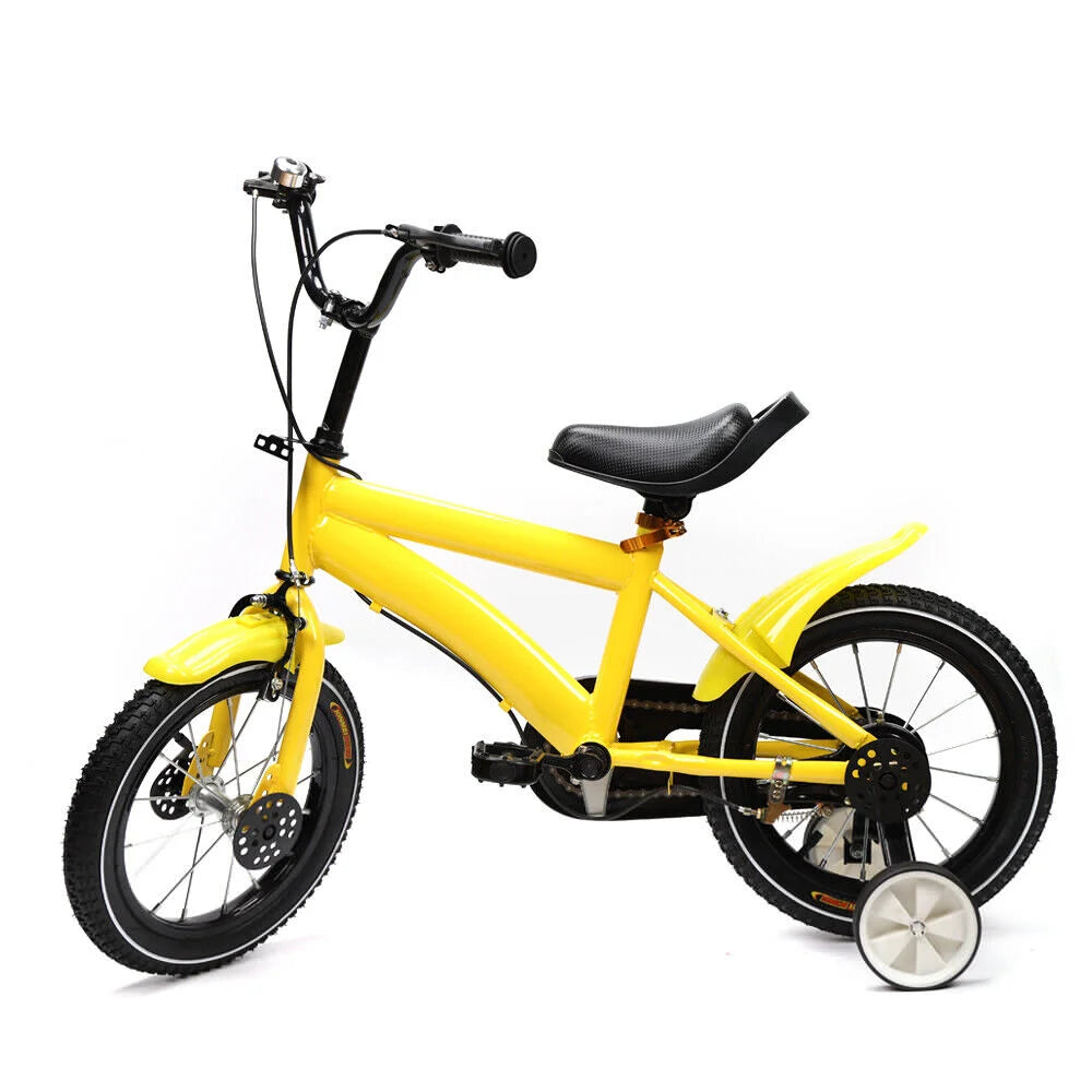 14 Inch Boys Girls Children's Bicycle for Kids Ages 2 to 11 in White Red Blue and Yellow