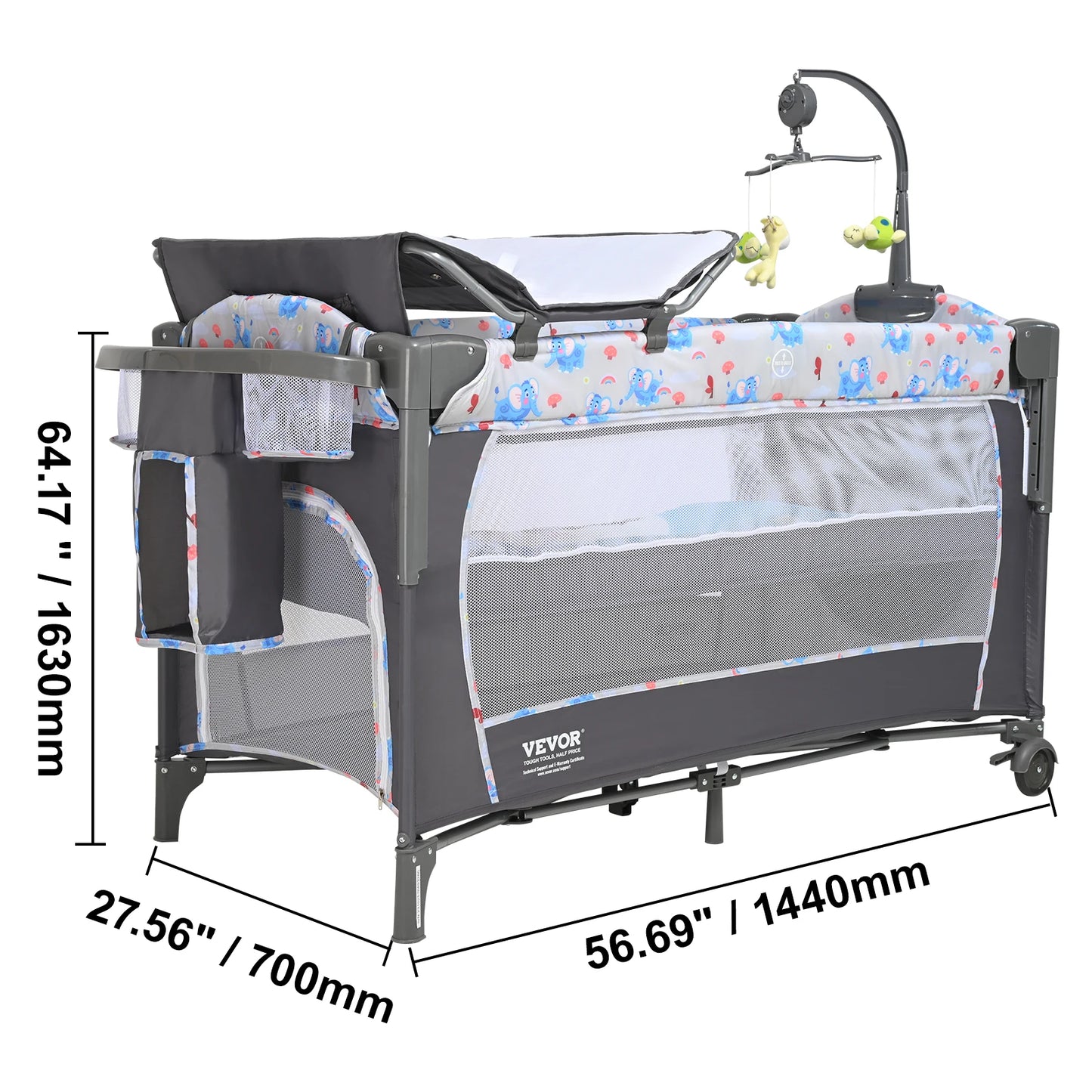 SucceBuy Baby Bassinet Bedside Sleeper With Storage Basket