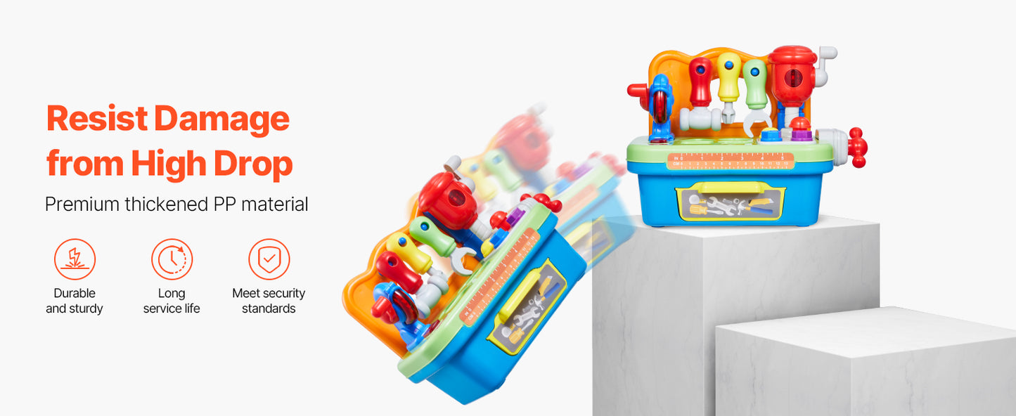 VEVOR Kids Musical Workbench Toy With Lights And Sounds