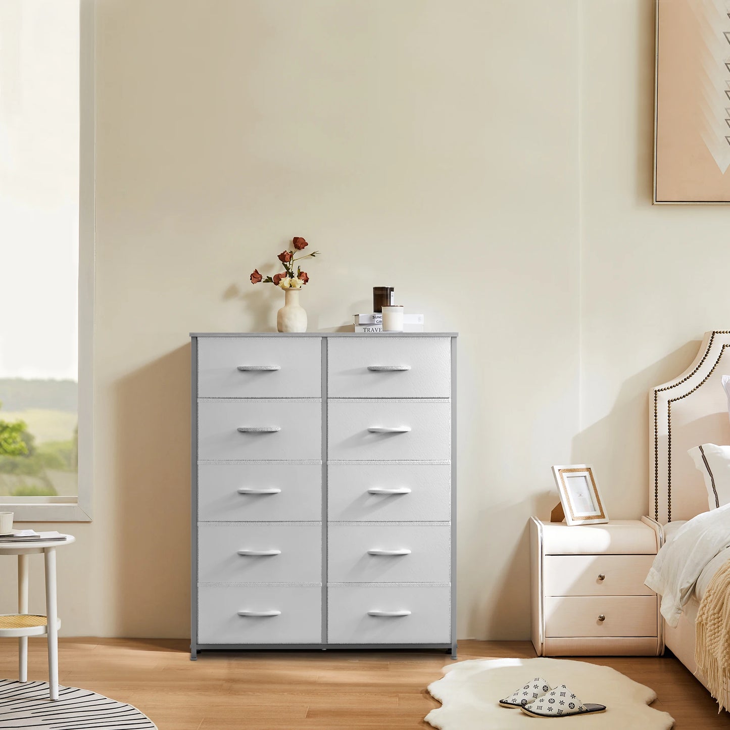 JHK Wardrobe With Fabric Drawers For Bedroom Storage