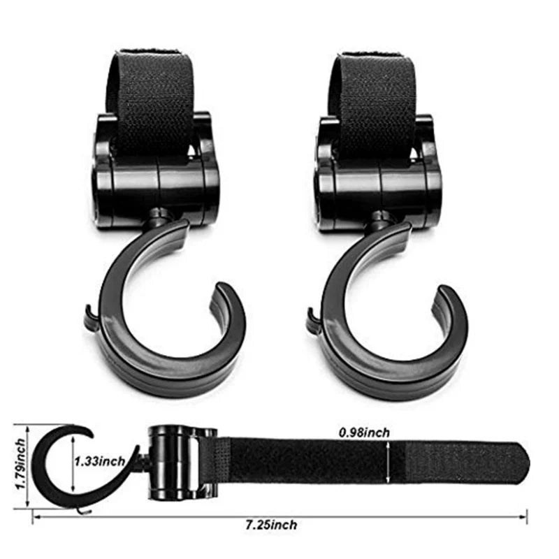 2 Pack Pram Hook For Baby Stroller Multi Purpose Shopping
