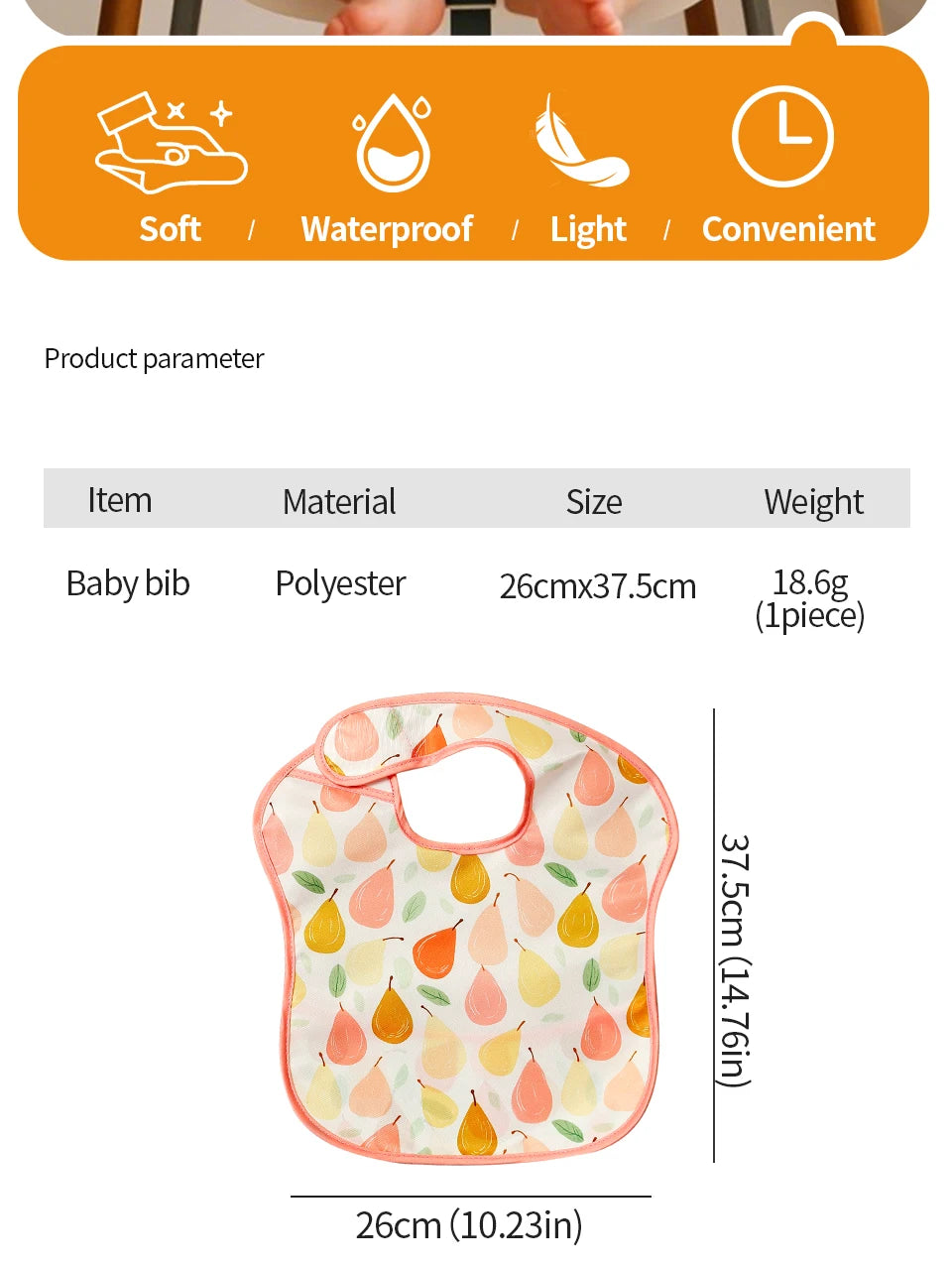 Waterproof Baby Sleeveless Feeding Bibs Set Full Body Cover