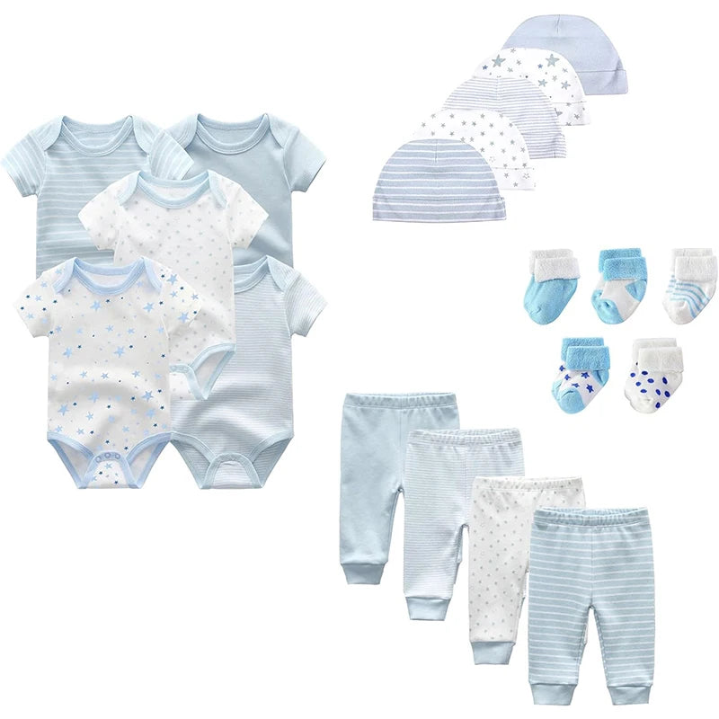 Unisex Baby Boy Girl Layette Sets Bodysuits Pants Accessories 19 Pack Comfort Infant Outfit Newborn Essentials