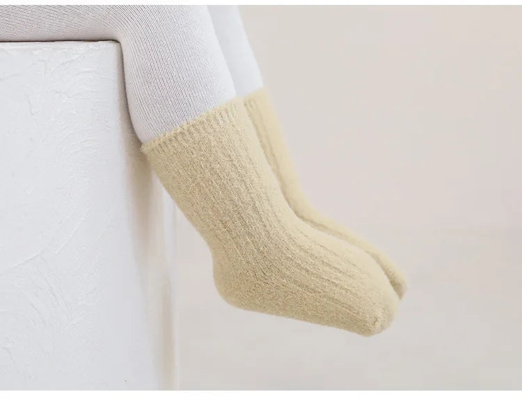 Warm Baby Socks 3 Pairs Thick Winter Cotton Unisex Mid Tube
