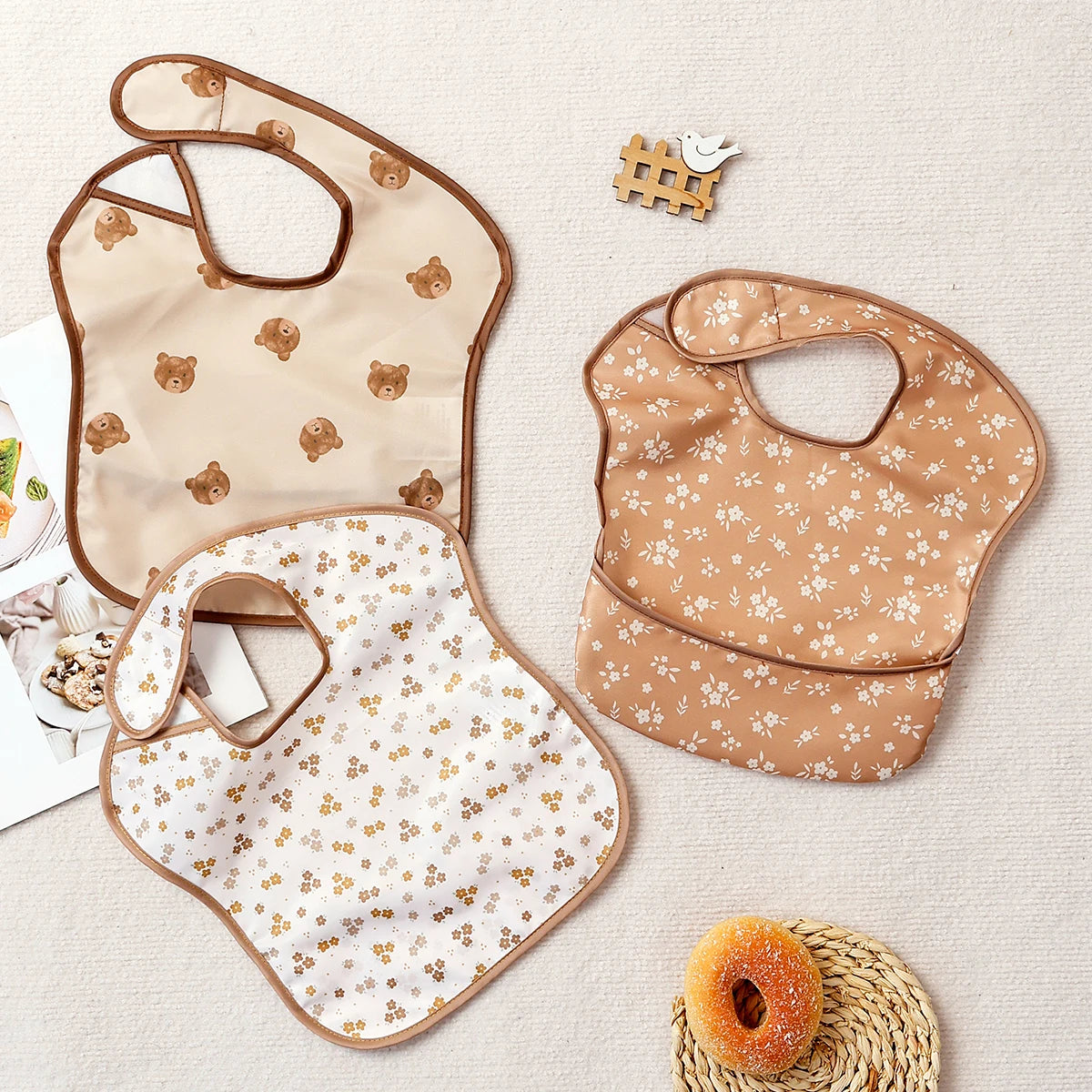 Waterproof Baby Sleeveless Feeding Bibs Set Full Body Cover