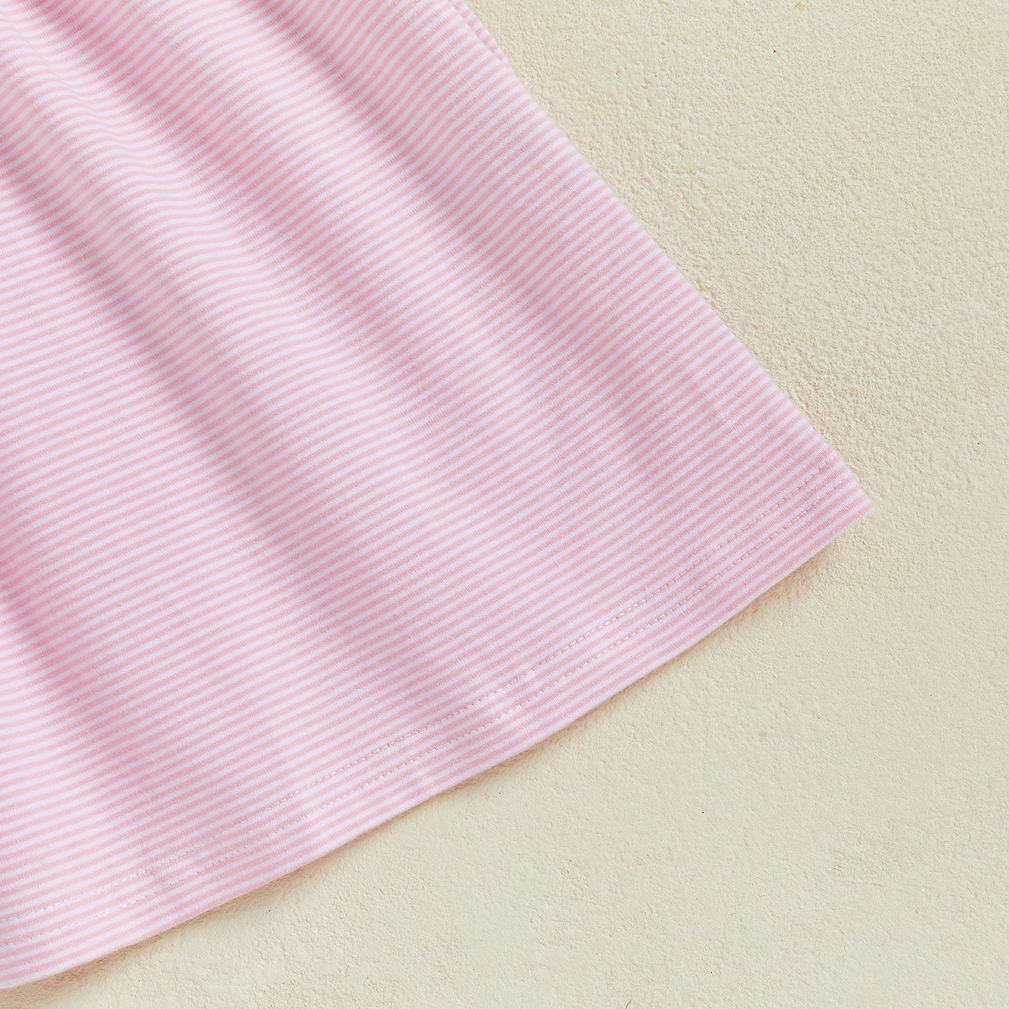 Girls Back To School Dress Striped Embroidered Collar
