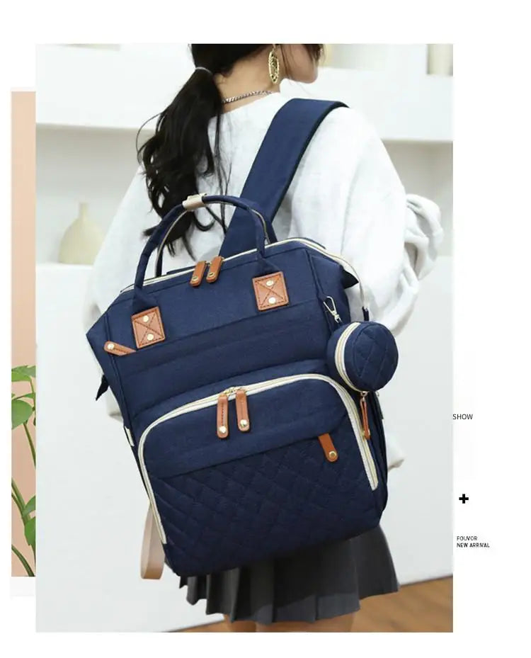 Waterproof Wear Resistant Mom Backpack Diaper Bag Capacity
