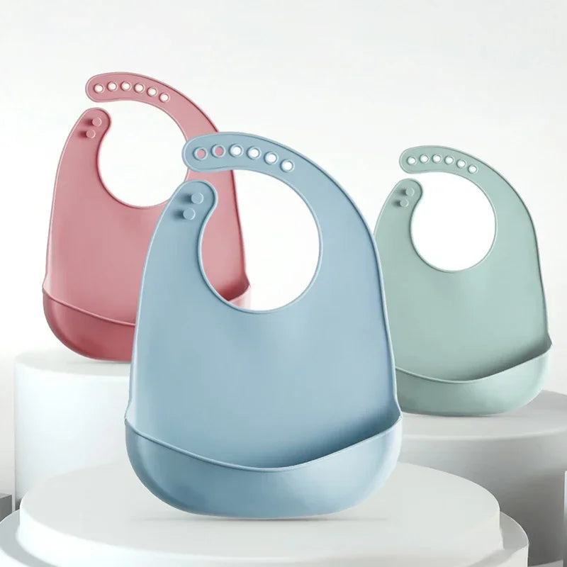 Adjustable Waterproof Baby Bib Silicone Drool Towel