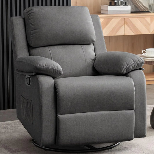 360 Swivel Rocker Chair Upholstered Nursery Glider Compact
