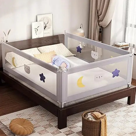 Toddler Bed Rails 3 Pack With Double Child Lock Pattern