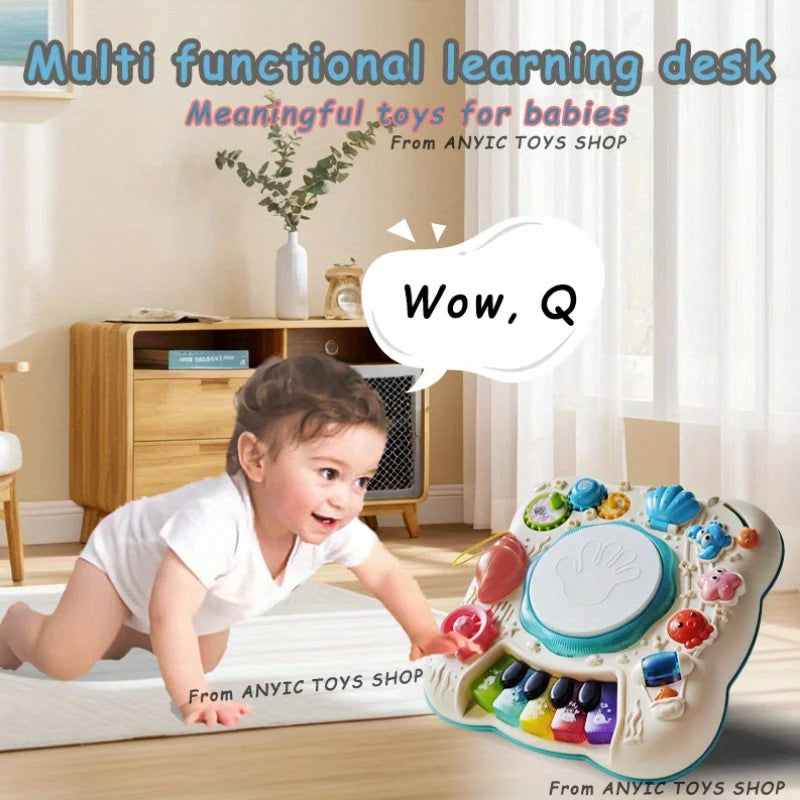 Child Activity Table Musical Instrument Games Educational Music Activity Toy Multi Functional Learning Table for Kids