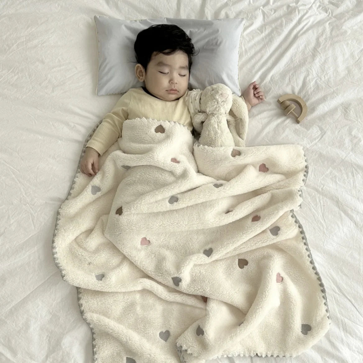 Cartoon Baby Blanket Fleece Quilt For Newborn Swaddling
