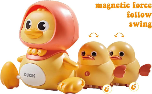 Baby Crawling Toys Musical Ducks Toddler Toys Early Education Kids Toys for Boys and Girls with Swing Walking Lights and Dancing Functions