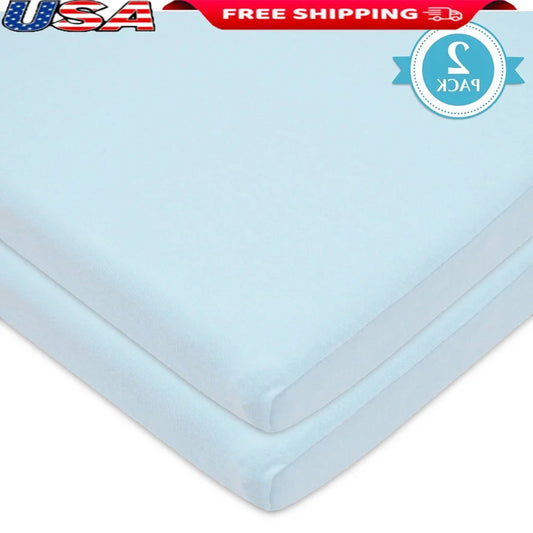 Fitted Bassinet Sheets Cotton Jersey Knit Pack 2 Deep Pocket