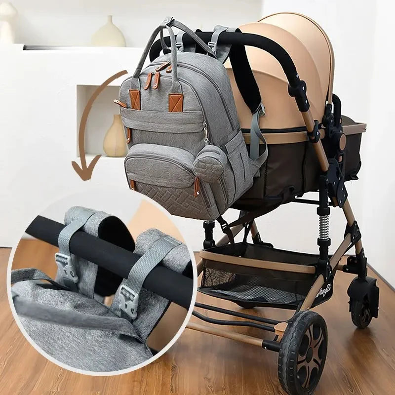 Diaper Backpack Mommy Waterproof Travel Tote Stroller Straps