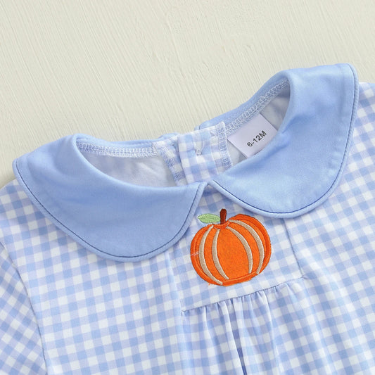Baby Girls Summer Bubble Jumpsuit With Doll Collar