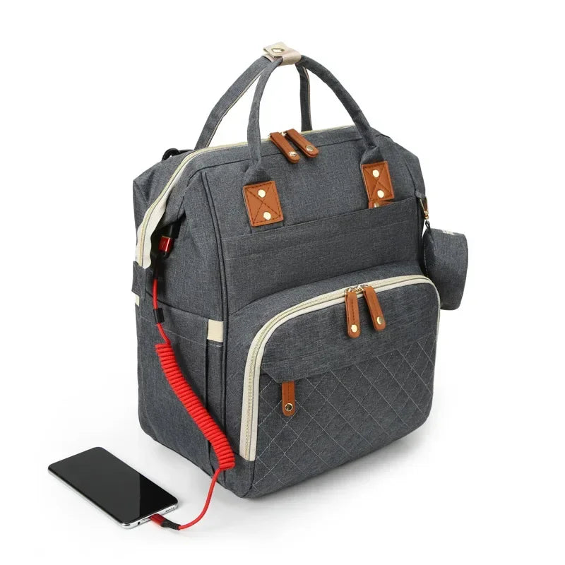 Waterproof Wear Resistant Mom Backpack Diaper Bag Capacity