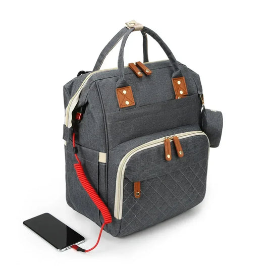 Waterproof Wear Resistant Mom Backpack Diaper Bag Capacity