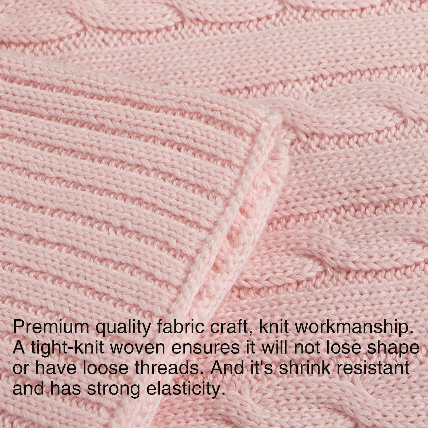 Ntbay 100 Percent Cotton Cable Knit Toddler Blanket Crib