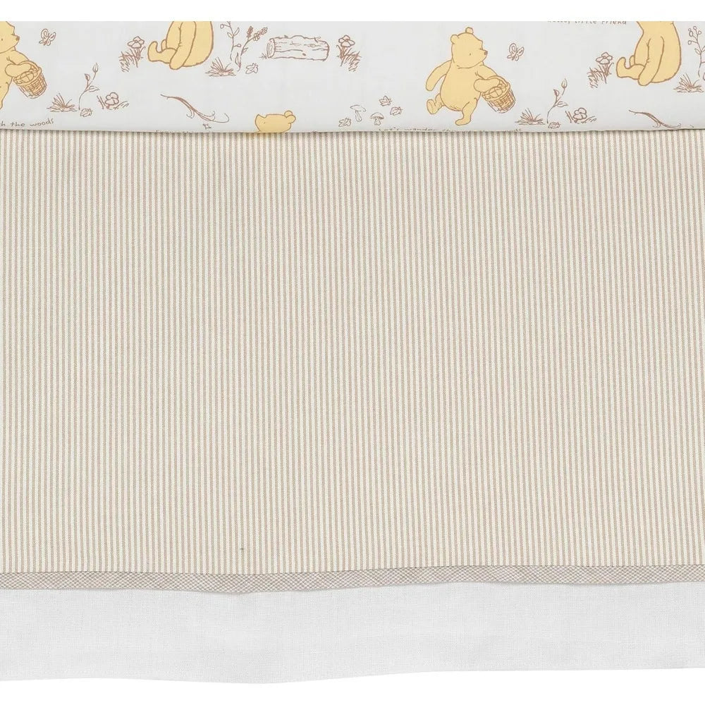 Pooh Free Shipping 3 Piece Nursery Crib Bedding 100 Cotton