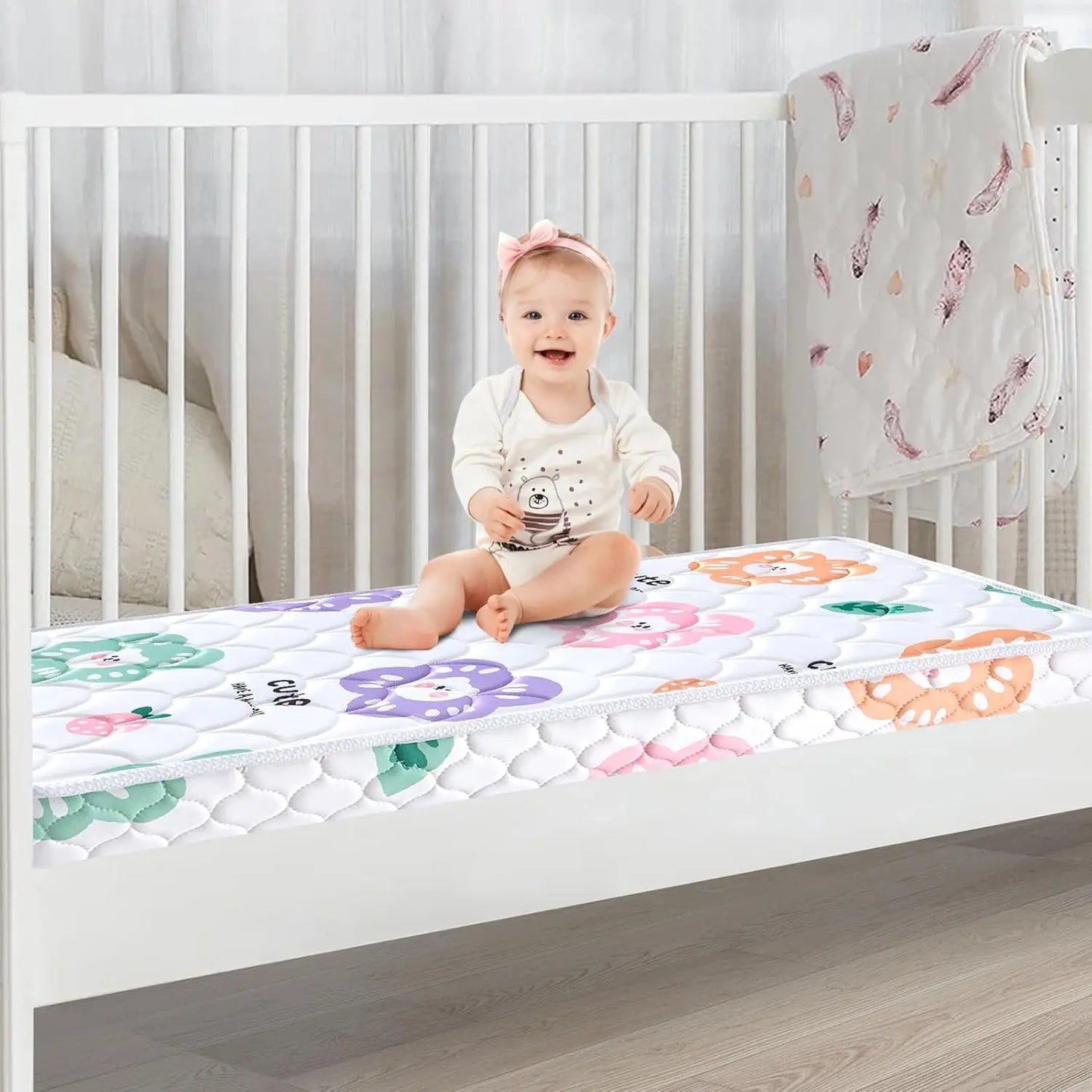 Crib And Toddler Mattress 52 Inches Dual Sided Memory Foam