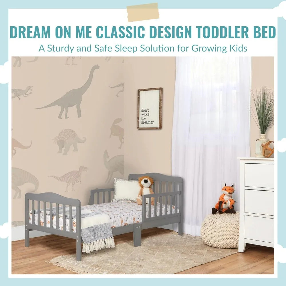 Toddler Bed Low To Floor With Two Side Rails JPMA Certified