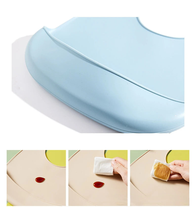 Adjustable Waterproof Baby Bib Silicone Drool Towel