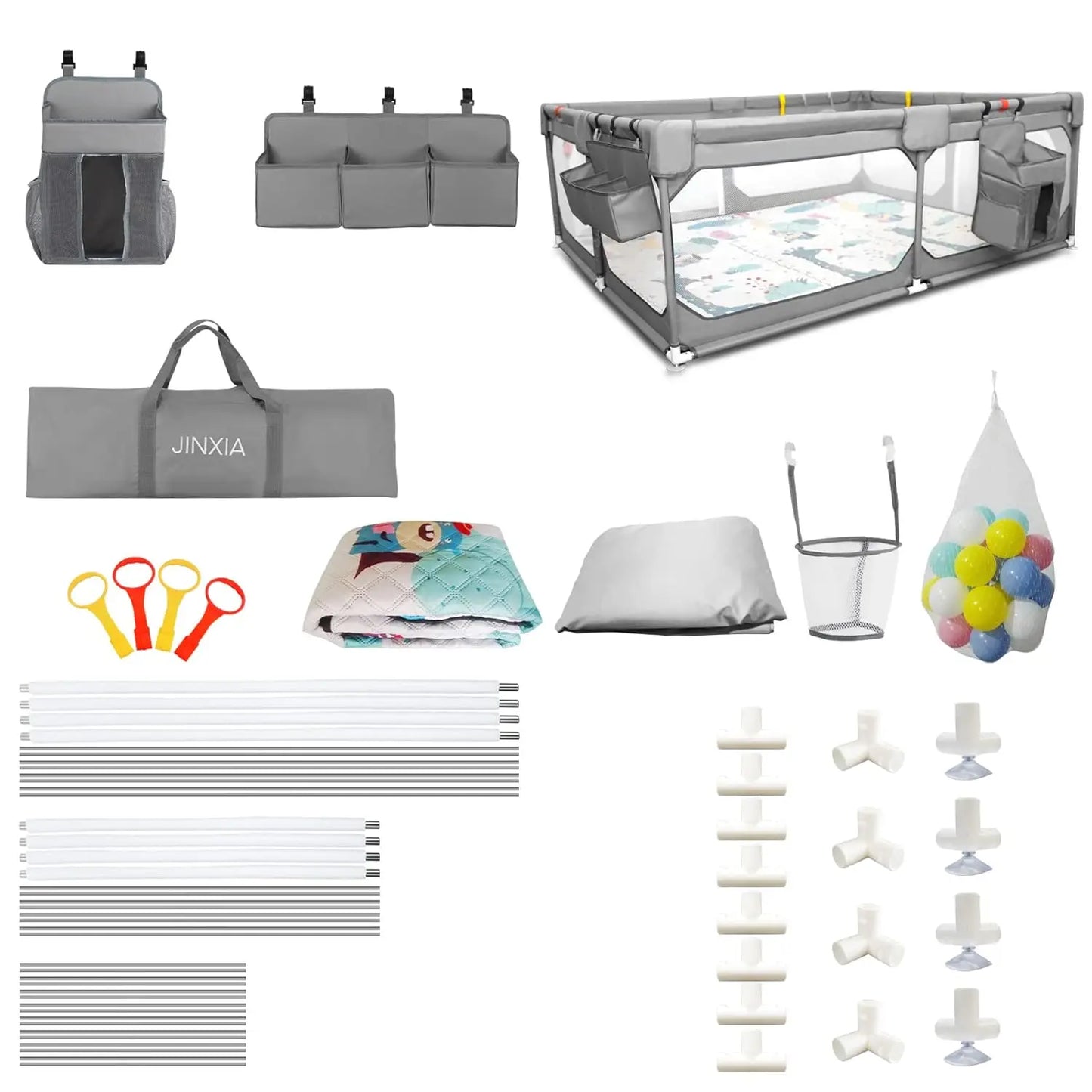 Extra Large Baby Playpen 75x59 Inch With Mat Storage Bag