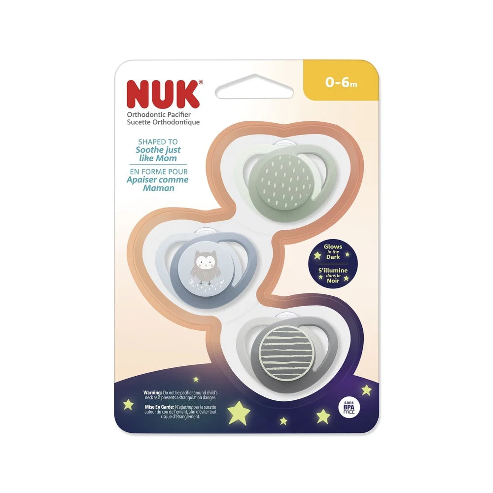 Orthodontic Pacifier 0 to 6 Months 3 Pack BPA Free Shield
