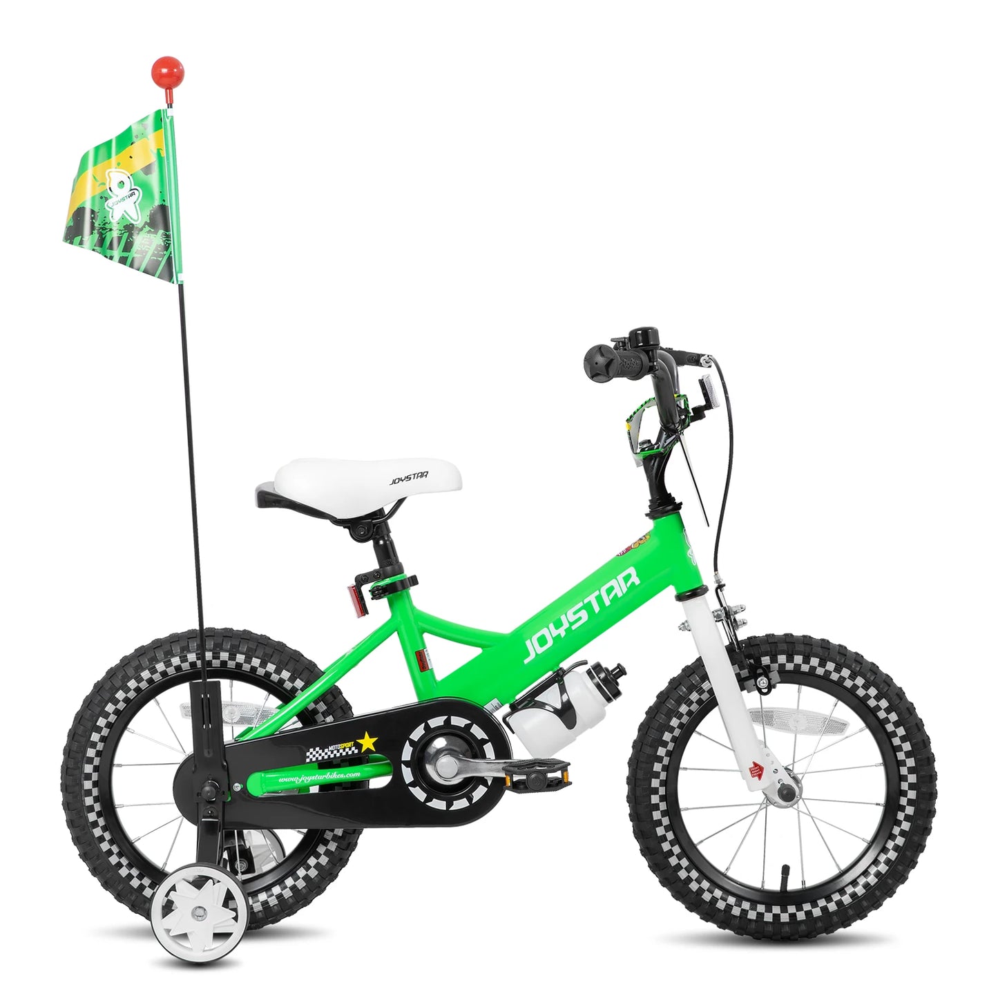 Joystar Kids Bike for Ages 2 to 7 Years 12 14 16 Inch Girls Bike with Doll Seat and Streamers Boys Bike with Flag and Plate