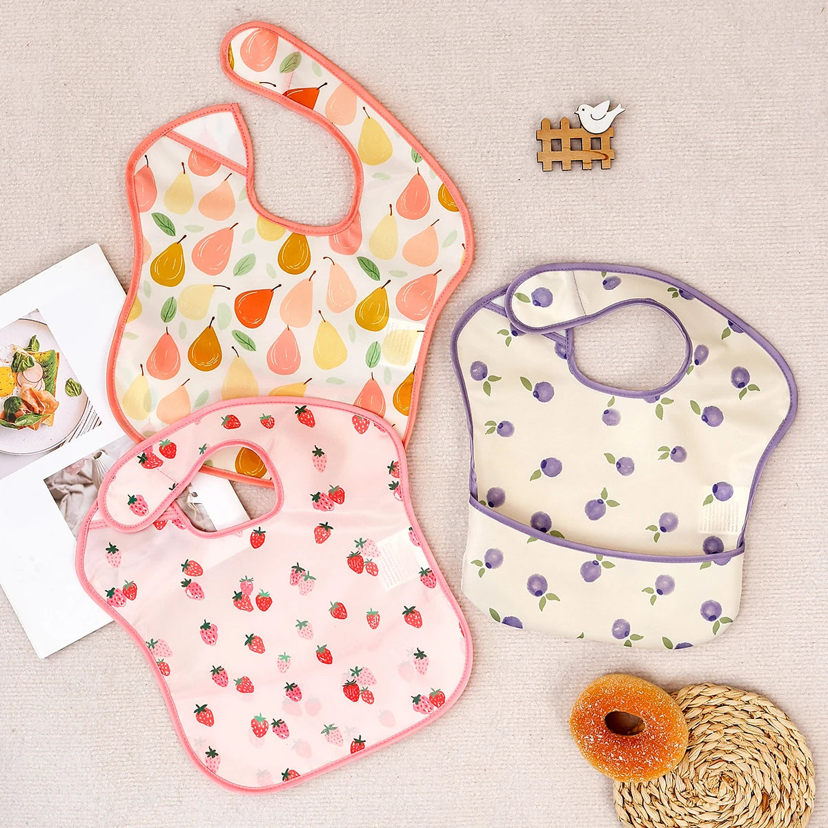 Waterproof Baby Sleeveless Feeding Bibs Set Full Body Cover