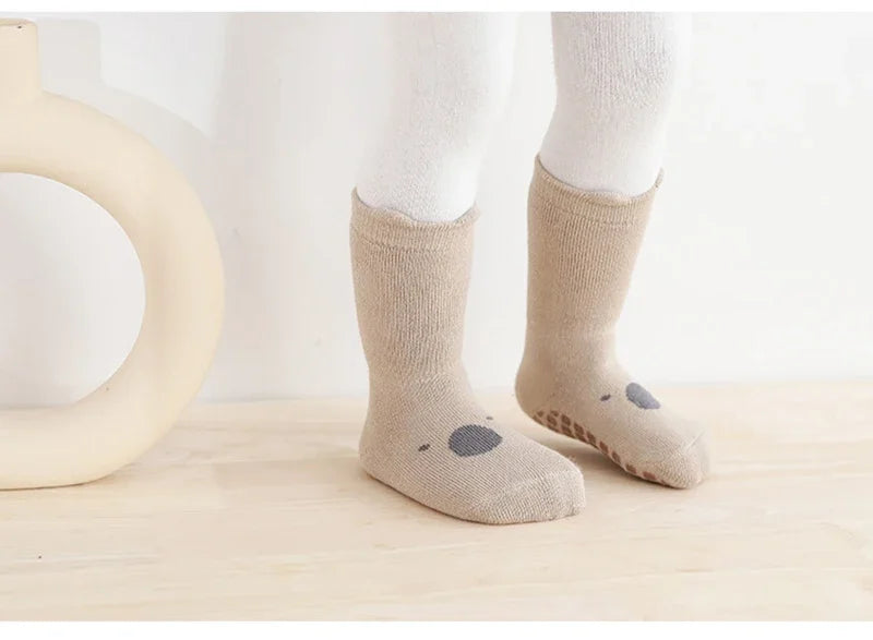 5 Pairs Infant Anti Slip Socks Newborn Unisex Cartoon Floor