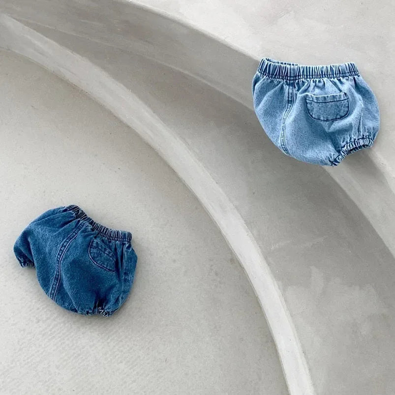 Adorable Baby Denim Shorts For Toddlers With Pockets Summer