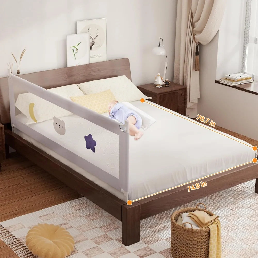 Toddler Bed Rails 3 Pack With Double Child Lock Pattern