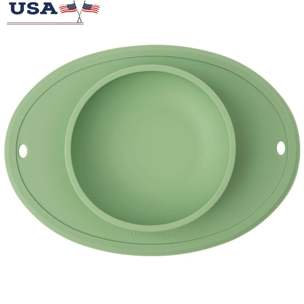 Suction Bowl With Placemat 100 Percent Food Grade Silicone