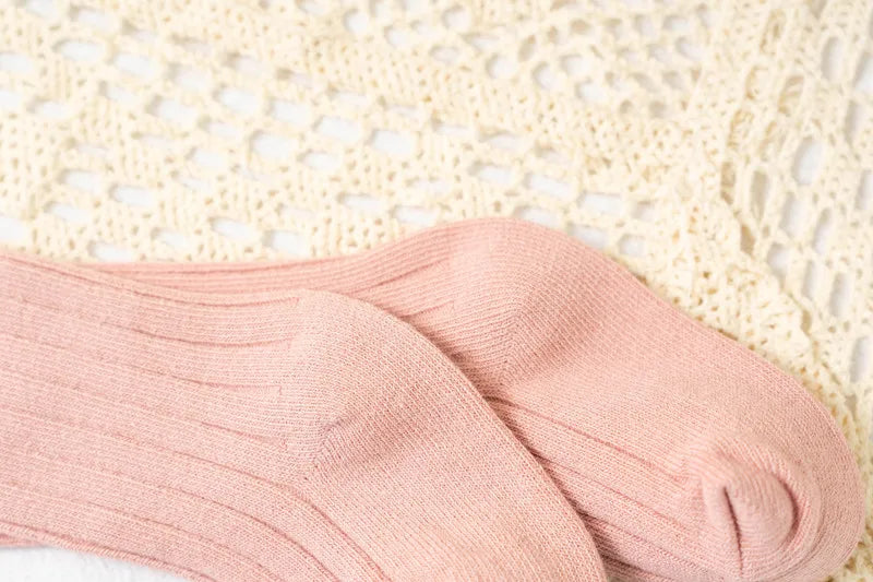 Ruffle Knee High Socks For Girls Cotton Lace Flower 0 To 8